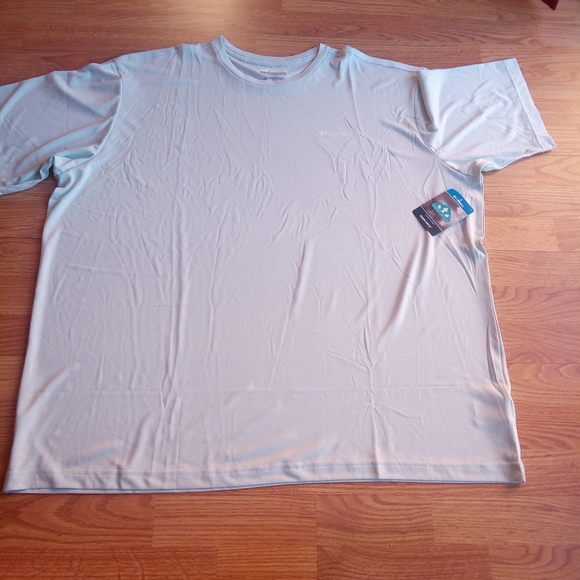 NFS.       big & tall Columbia men's shirt, pale blue sz 4X. MSRP $45 - Picture 1 of 6